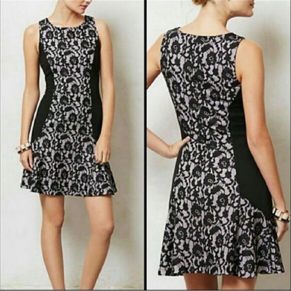 Anthropologie Dresses & Skirts - Anthropologie Maeve Sirena Lavender and Black Lace Dress Small